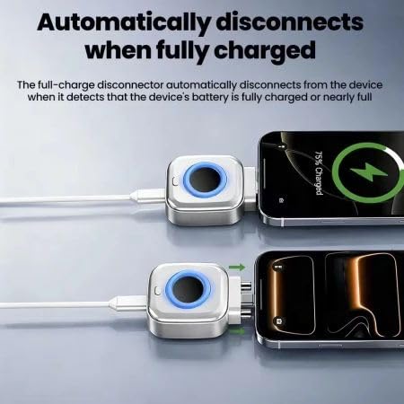 Smart Auto Stop Charge Smart Charger, 140W Auto Cut-Off Charger Protector with AI Full-Charge Disconnect, Prevent Battery Aging and Extend Equipment Lifespan for Type C Cable Phone Laptop