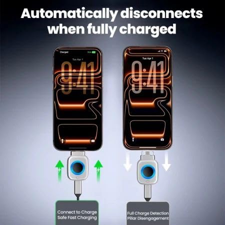 Smart Auto Stop Charge Smart Charger, 140W Auto Cut-Off Charger Protector with AI Full-Charge Disconnect, Prevent Battery Aging and Extend Equipment Lifespan for Type C Cable Phone Laptop