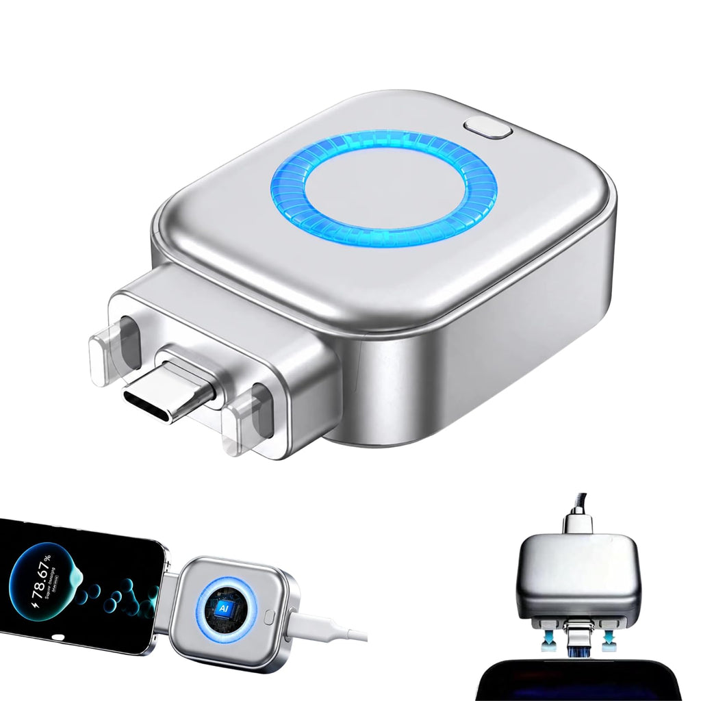 Smart Auto Stop Charge Smart Charger, 140W Auto Cut-Off Charger Protector with AI Full-Charge Disconnect, Prevent Battery Aging and Extend Equipment Lifespan for Type C Cable Phone Laptop